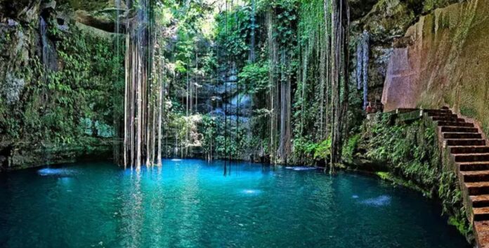 cenote ik kil yucatan mexico